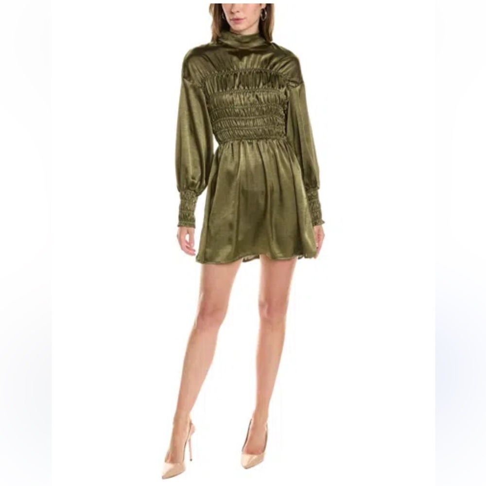 Lumière Green Satin Dress